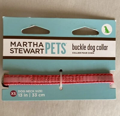¡NUEVO! Martha Stewart Pets '¡Cutie Coming Through!' Collar de perro rojo XS 10-13 pulgadas Foto 1 de 3