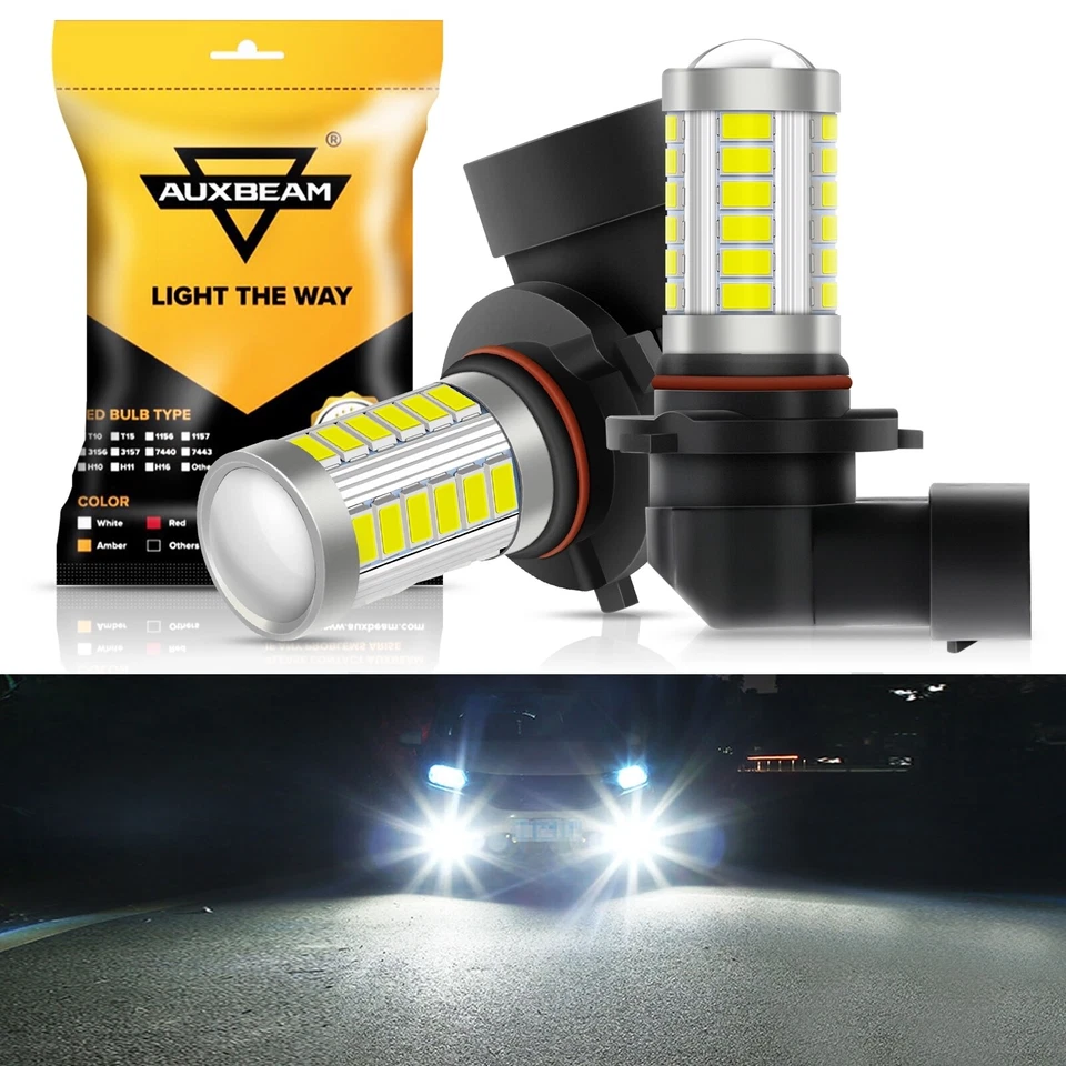 For Chevy Silverado 1500 2500 HD 2003-2006 AUXBEAM 9145 LED Fog Light Bulb White - Image 1 of 4