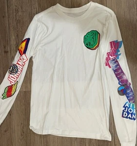 Jordan Repeat Stick T-Shirt Mens Long Sleeve Tee Size Small - Picture 1 of 6