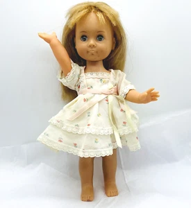 Vintage Puppe Erdbeerblond 12 Zoll Orig Kleid Schlafaugen 80er Jahre Gata - Bild 1 von 9