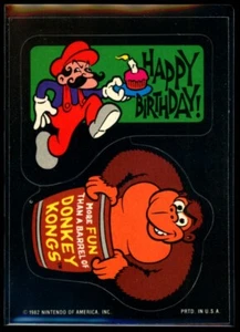 MORE FUN THAN A BARREL OF DONKEY KONGS 1982 Topps Donkey Kong Sticker NM C2 - Picture 1 of 2