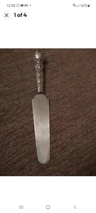 Vintage Sterling Silver Cake Server Ornate Spatula - Foto 1 di 4