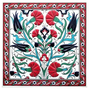 Azulejo de pared decorativo hecho a mano de 8"" x 8"", azulejo para salpicadero de baño y cocina, regalo - Imagen 1 de 12