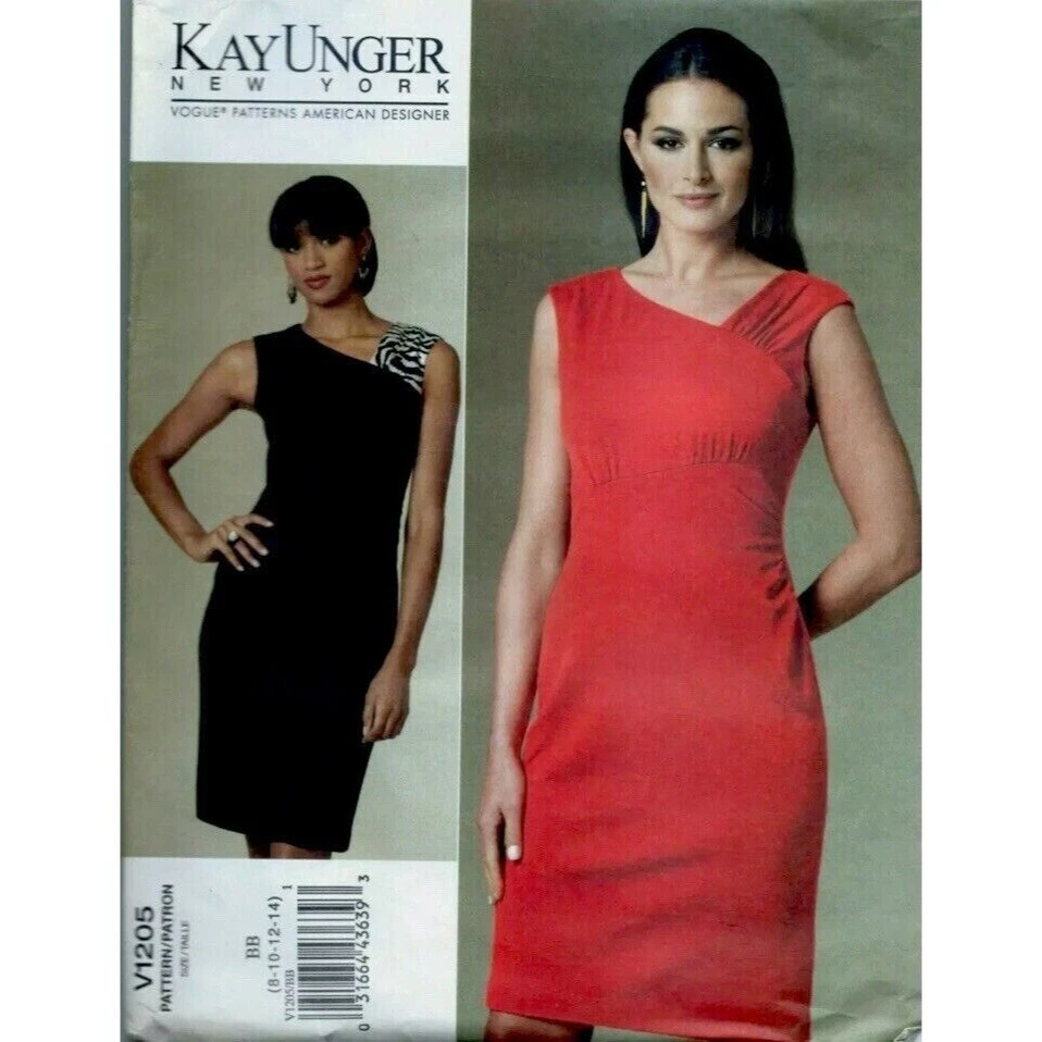 Sewing Pattern Vogue V1205 Women Dress Formal Holiday Party 8-14 Kay Ungee U/C - Image 1 of 4