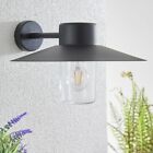 ENDON Fenwick 40W Outdoor Dimmable Wall Light -Textured Black Clear Glass IP44