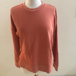 Time & Tru Women’s Orange Hi Low Sweatshirt Size Small - Picture 1 of 5