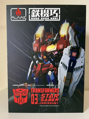 Transformers Flame Toys Kuro Kara Kuri STAR SABER 03 Hasbro ReIssue New Cover