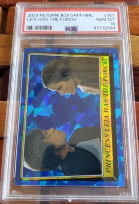 2023 Topps Chrome Sapphire ROTJ 40th Leia Has the Force PSA 10 Gem Mint #157 - Image 1 of 2