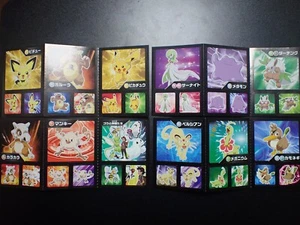 Pokemon Card Carddass Coris Promo Non Holo Sticker 4 SET Pikachu Ditto etc #4749 - Picture 1 of 19