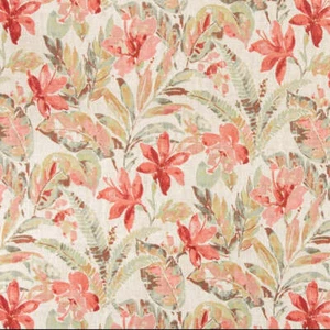 Stain Resistant Beige Green Seafoam Pink Red Floral Upholstery Drapery Fabric CF - Picture 1 of 6