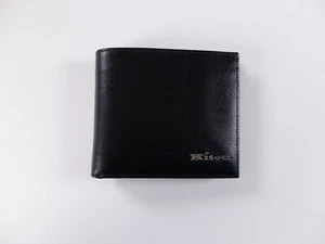 KITON Napoli Cartera Plegable Cuero Texturizado Negro Auténtica Italia Nueva con Etiquetas - Imagen 1 de 9