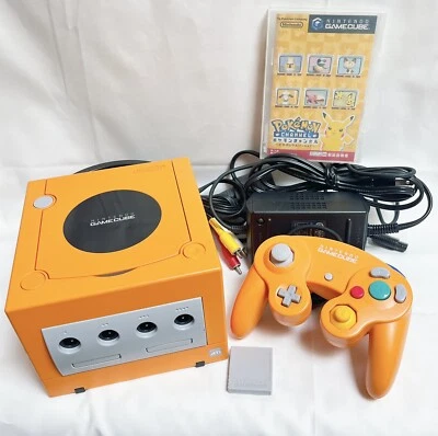 Nintendo GameCube DOL-101 Spice Orange Console w/ Controller Memory Card Pokémon - Image 1 of 4