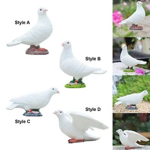 White Simulation Pigeon Aesthetic Decorative Fake Birds Model for Office Yard - Picture 1 of 64