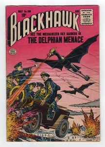 1956 DC BLACKHAWK #100 DEATH OF ADMIRAL TOMOJO & ADMIRAL VON MANTA KEY RARE - Picture 1 of 2