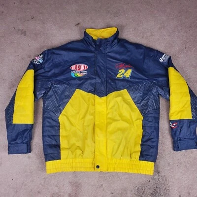 Rare Vintage CHASE AUTHENTICS Jeff Gordon DuPont Puffer Pit Jacket Hendrick XL - Image 1 of 4