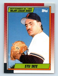 1990 Topps Major League Debut 1989 Stu Tate San Francisco Giants #127