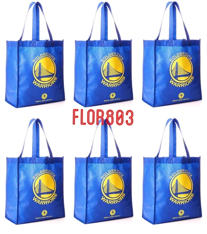 Golden State Warriors NBA Reusable Shopping/ Grocery bag 6 Pcs Cover