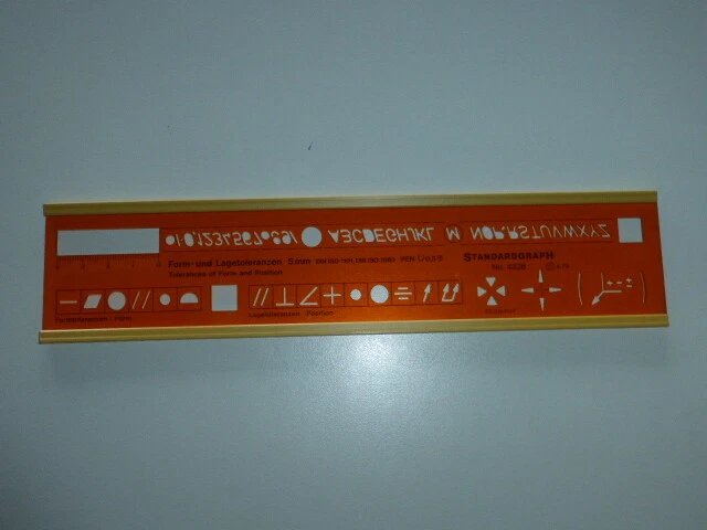 Zeichenschablone STANDARDGRAPH N° 4337 Form- und Lagetoleranzen 5 mm  o - Bild 1 von 1