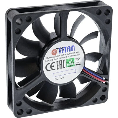 Lüfter 80x80x15mm 3-Pin Leise 12V PC Gehäuse Einbaulüfter Computerkühlung Titan - Bild 1 von 2