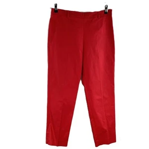 Hobbs Coral Red Straight Leg Zip Side Trousers UK 12 - Picture 1 of 4