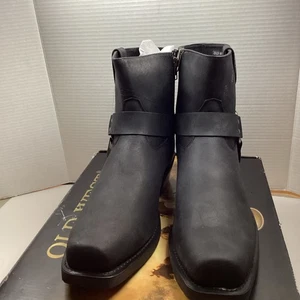 Botas de cuero vaquero negras Old West MB-2057 para hombre talla 12,0 D - Imagen 1 de 11