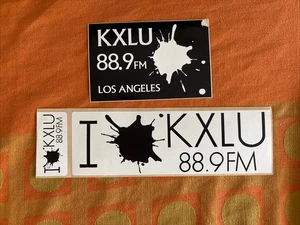 Vintage 80er KXLU Los Angeles Radiosender Autoaufkleber 2 Stück - Bild 1 von 1