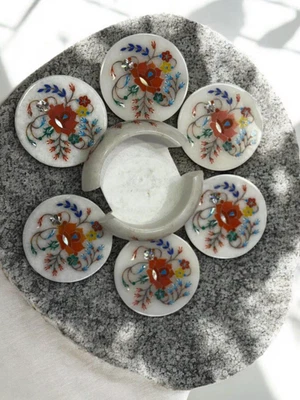 Juego de posavasos de mármol de lujo | Posavasos de piedra blanca para sala de estar y cocina Foto 1 de 4