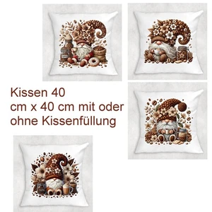 Kissen bedruckt mit Wichtel , 40 cm x 40 cm, weiß - Bild 1 von 13