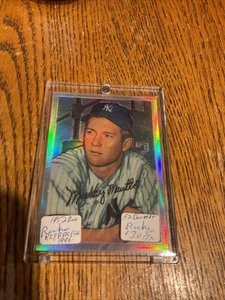 Topps 1996 béisbol-Mickey Mantle conmemorativo (1952 Bowman) refractor cromado - Imagen 1 de 4