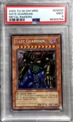 Yugioh Card Gate Guardian SCR PSA 9 Mint, Metal Raiders MRD-EN000 2004 (1) - Image 1 of 4