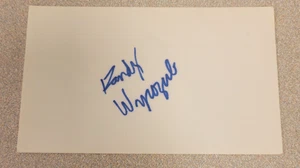RANDY WYROZUB SIGNED 3x5 INDEX CARD NHL AUTOGRAPH BUFFALO SABRES 1970-74 AUTO - Bild 1 von 1