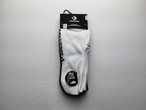 Calcetines ultra bajos de punto plano Converse para hombre 3 pares talla 6-12 - Imagen 1 de 4