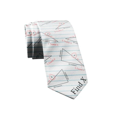 Find X Tie Funny Ties Math Teacher Tie Mens Novelty Neckties Nerdy Ties for Guys - Image 1 of 4