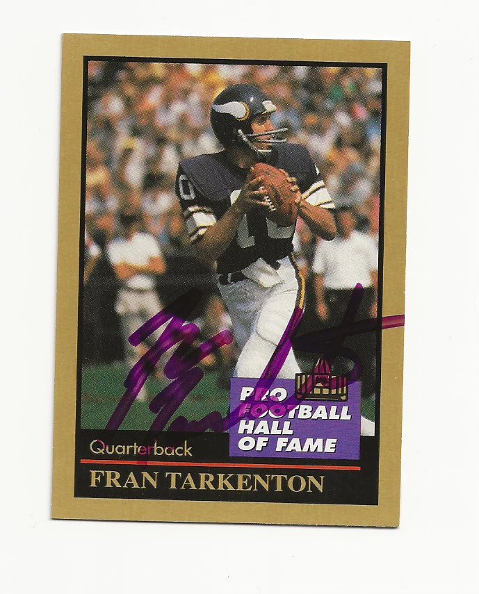 TARJETA AUTOGRAFIADA DE FRAN TARKENTON VIKINGS/HOF Foto 1 de 1
