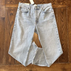 Agolde Damen Jeans Weiß Größe 30 Fran Low Slung Straight Baggy Neu - Bild 1 von 12