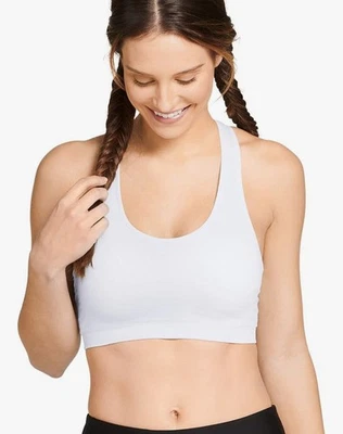 Women’s Jockey White Seamless Sports Bra Size L And XL - Image 1 of 3