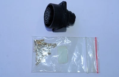 Amphenol Tuchel Rundsteckflanschkupplung 15polig (14+PE) mit Schutzkappe - Bild 1 von 4