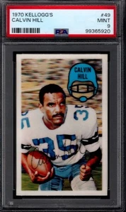 PSA 9 - 1970 Kellogg's #49 Calvin Hill (RC) Dallas Cowboys - Picture 1 of 2