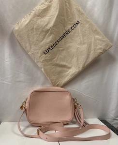 Flo & Sue Made In Italy Pink Crossbody Bag & Dustbag - Picture 1 of 5