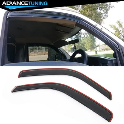 Fits 96-24 Chevy Express GMC Savana 1500 2500 3500 In-Channel Window Visor Shade - Image 1 of 4