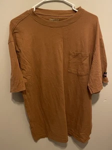 Genuine Dickies Short Sleeve Pocket Tee Burnt Sienna Size Large 100% Cotton - Picture 1 of 4