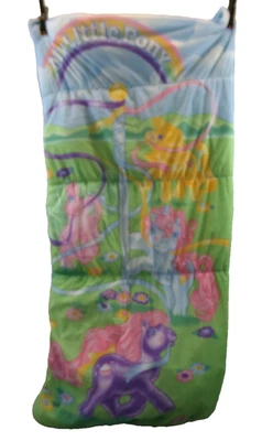 Винтажный спальный мешок My Little Pony Maypole Sundae Best 1988 Hasbro 27 дюймов W-55 дюймов L - Изображение 1 из 4