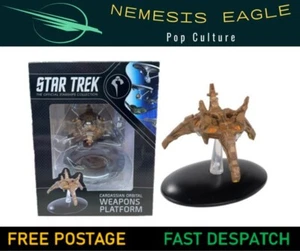 STAR TREK CARDASSIAN ORBITAL WEAPONS PLATFORM EAGLEMOSS STAR SHIPS WINDOW BOX - Picture 1 of 5