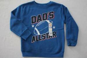 NEW Toddler Boys Fleece Sweatshirt Size 5T Dad All Star Football Long Sleeve Top