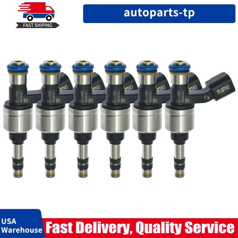 6x Fuel Injectors 12692884 For Buick Cadillac XT5 Chevrolet Camaro GMC 12647362 - Изображение 1 из 4