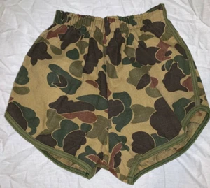 YOUTH BRUCE ELLIOT DUCK DOT PATTERN CAMOUFLAGE RUNNING SHORTS WAIST 20 XSMALL - Picture 1 of 12