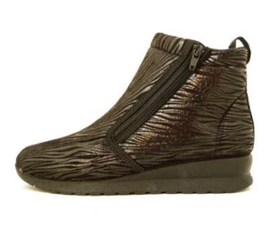 Stivaletti Donna 38 Comfort in Tessuto Nero Doppia Cerniera Zeppa Bassa EMANUELA - Imagen 1 de 5