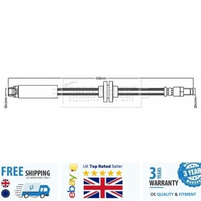 Brake Hose BBH7080 For Volvo V50 S40 Mazda 5 3 03-14 BP4L-43-980D - Image 1 of 2