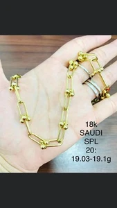 GoldNMore: 18 Karat Gold Necklace 20 Inches Chain ONOOG - Picture 1 of 1