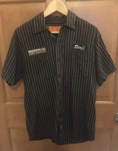 Harley Davidson Motorcycles Northwoods Wisconsin Mens Work Shirt Medium - Picture 1 of 7